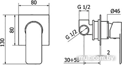 Смеситель Cezares Furore-DIM-01-CR
