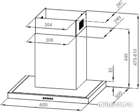 Кухонная вытяжка Monsher Cocos 60 B