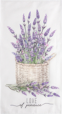 Полотенце Этель Lavender 7588539 (зеленый/белый/фиолетовый)
