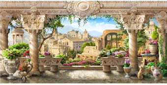 Фотообои Citydecor Античная фреска с защитным покрытием 300x150