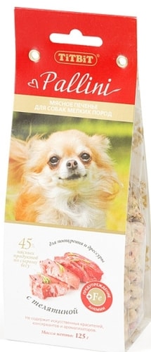 Лакомство для собак TiTBiT Pallini с телятиной 125 г