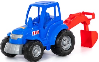 Игрушечный транспорт Полесье Трактор Чемпион с лопатой 84736 (синий)