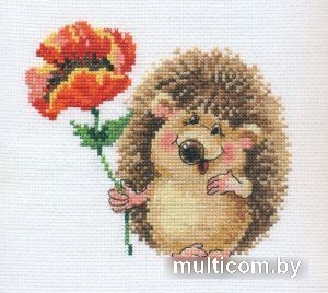 Набор для вышивания Алиса ежик с маком 0-116