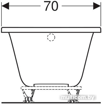 Ванна Geberit Renova 160x75