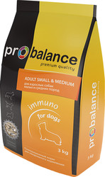 Корм для собак Probalance Immuno Adult Small & Medium 15 кг