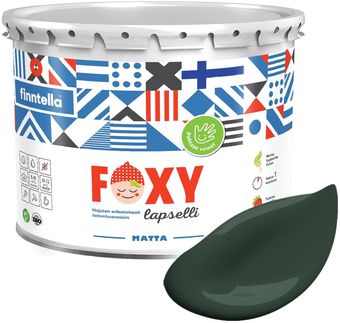 Краска Finntella Foxy Lapselli Matte Nero F-50-1-3-FL271 2.7 л (зеленый)