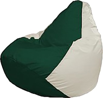 Кресло-мешок Flagman Груша Мега Super Г5.1-76 (тёмно-зелёный/белый)