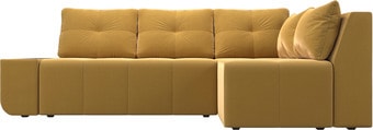 Угловой диван Mebelico Амадэус 109691 (правый, микровельвет, желтый)