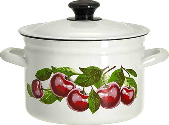 Кастрюля КМЗ Вишневый сад 41704-122/6-У4 (белый)