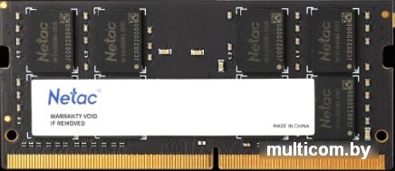 Оперативная память Netac Basic 16GB DDR4 SODIMM PC4-21300 NTBSD4N26SP-16