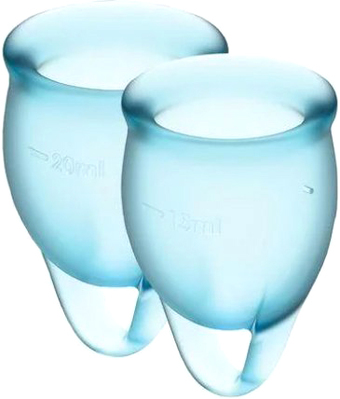 Менструальная чаша Satisfyer Feel Confident (голубой)