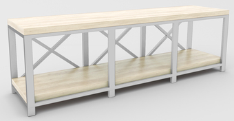 Тумба Hype Mebel Флорида 150x40 (белый-древесина белая)