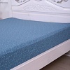 Постельное белье Luxsonia Трикотаж на резинке 120x200 1393 (вензель синий)