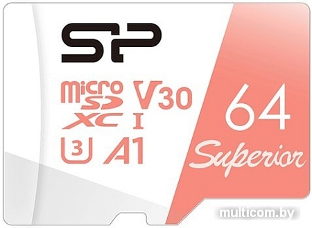 Карта памяти Silicon-Power Superior A1 microSDXC SP064GBSTXDV3V20 64GB