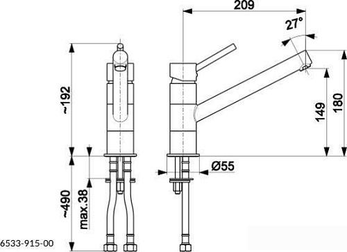 Смеситель Armatura Andra 6533-915-22