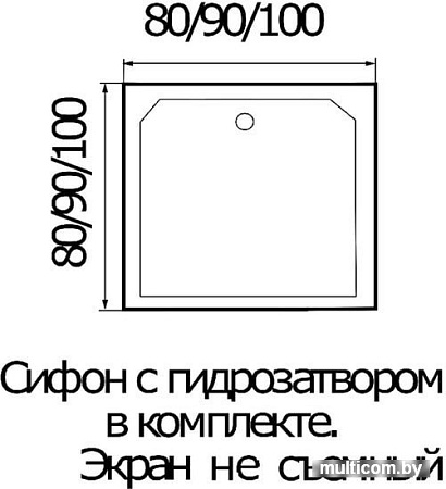 Душевой поддон River Tana 100x100