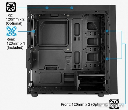 Корпус AeroCool Bolt Mini Tempered Glass
