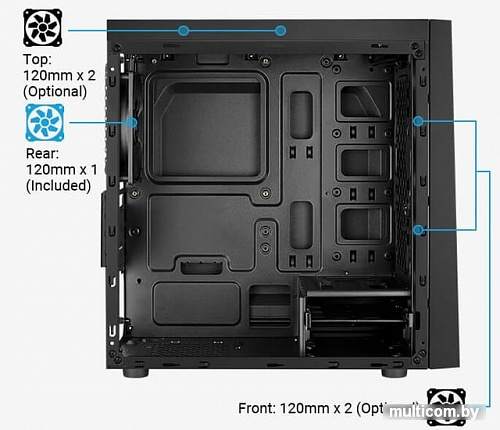 Корпус AeroCool Bolt Mini Tempered Glass