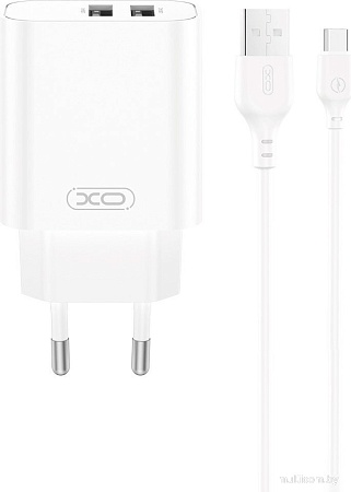 Сетевое зарядное XO CE34 USB Type-C (белый)