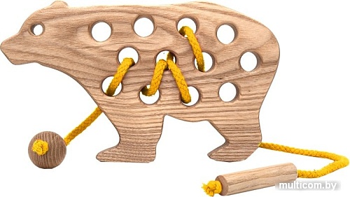 Шнуровка Polle Toys Медведь TO0313AS00 (ясень)