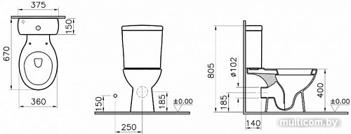 Унитаз Vitra Norm Nord 9845B099-7202