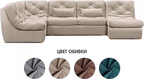 П-образный диван Mio Tesoro Борнео (Velutto 18)