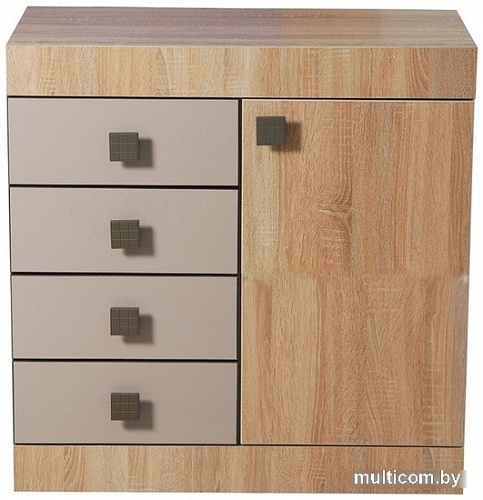 Комод КМК Мебель Лондон 1Д4Я 0467.13 (дуб сонома-капучино)