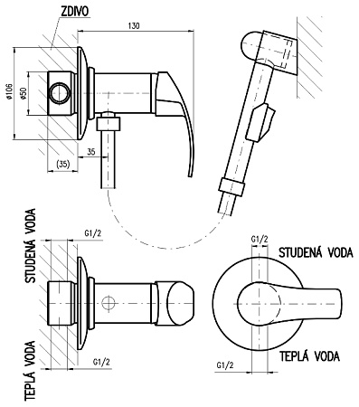 Однорычажный смеситель Slezak RAV Mississippi MS047