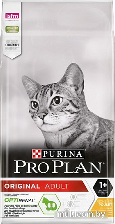 Сухой корм для кошек Pro Plan Original Adult OptiRenal с курицей 10 кг