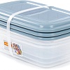 Набор контейнеров Полесье №41 2.7л с крышками 73836 (3 шт, прозрачный/серо-голубой)