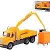 Полесье Майк автомобиль-кран с манипулятором + конструктор 30 эл. 55590