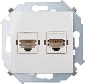 Розетка компьютерная Simon 1591590-031 (слоновая кость)