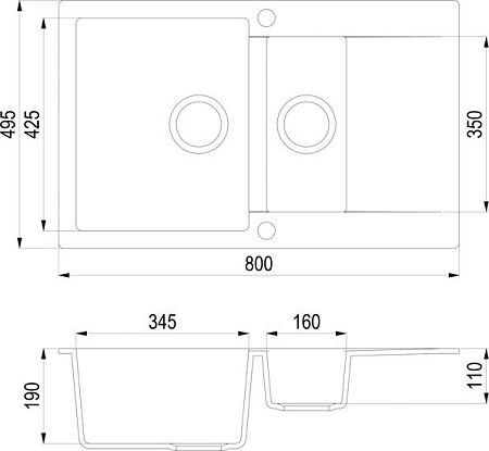 Кухонная мойка TEKA Clivo 60 B-TQ Оникс [40148020]