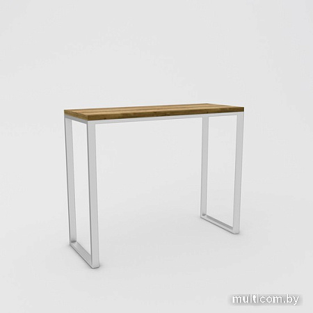 Барный стол Hype Mebel Классик 120x55 (белый/дуб галифакс олово)