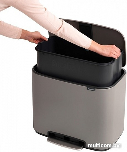 Brabantia Bo Pedal Bin 36 л (минерально-серый)