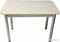 Обеденный стол Solt Мила 3 (мрамор белый/ноги круглые хром)