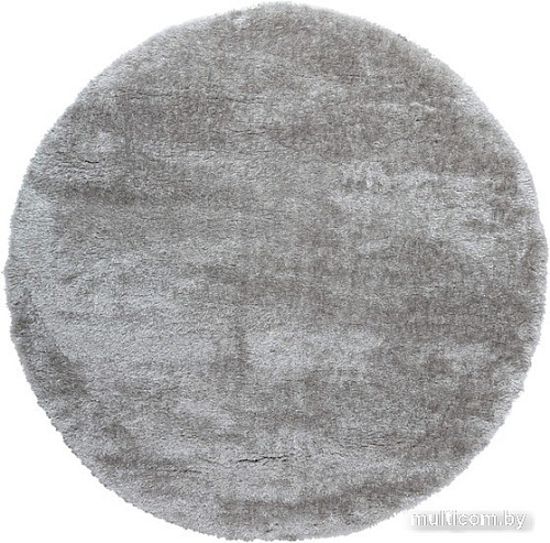 Ковер для жилой комнаты Radjab Carpet Паффи шагги круг P001A 6335RK 1x1 (grey)