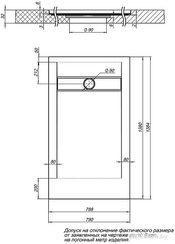 Душевой поддон Aquanet Delight New 140x80 258884