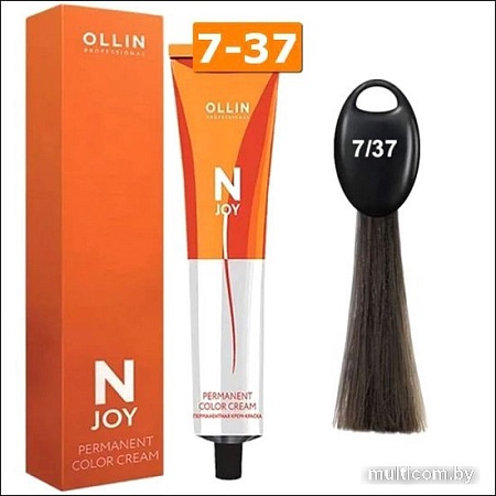 Крем-краска Ollin Professional N-Joy Color Cream 7/37 русый золотисто-коричневый 100 мл