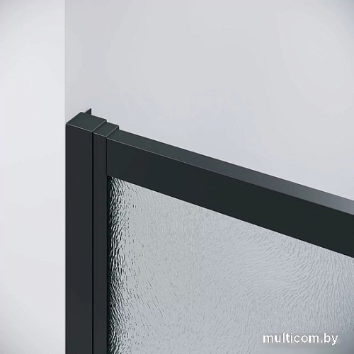 Душевой уголок Grossman Cosmo 100x80x195 120.K33.02.1080.21.02 (черный матовый/шиншилла стекло)