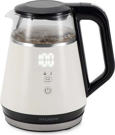 Электрический чайник Hyundai HYK-G3013 (белый/черный)