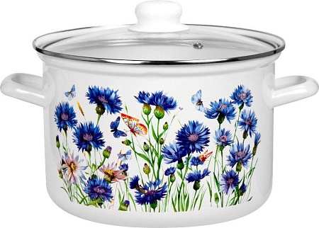 Кастрюля Лысьвенские эмали Васильки С-1618САП2/4ЭК