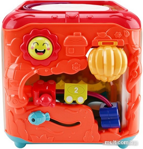 Бизиборд Рыжий кот Куб 6 в 1 2049397