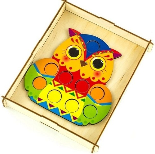 Мозаика/пазл WoodLand Toys Ежик и сова 067305