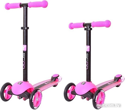 Самокат Y-Scoo RT Trio Diamond 120 (розовый)