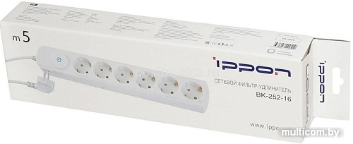 Сетевой фильтр IPPON BK-252-16 (белый)