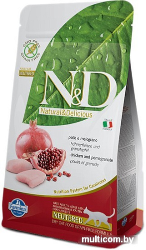 Сухой корм для кошек Farmina N&D Grain Free Cat Chicken & Pomegranate Neutered 5 кг