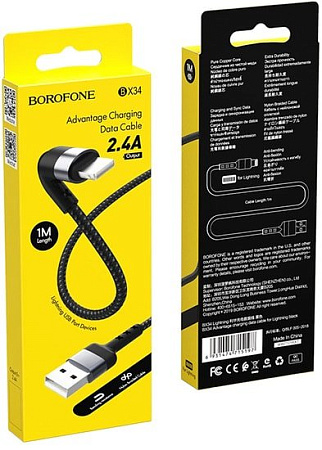 Кабель Borofone BX34 Ligthtning 1 м (черный)