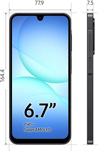Телефон Samsung Galaxy A17 SM-A176B 4GB/128GB (черный)