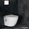 Унитаз подвесной Roxen Antares Bidet в комплекте с инсталляцией StounFix Slim 6 в 1 942567 (кнопка: хром глянец)